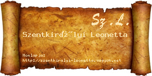 Szentkirályi Leonetta névjegykártya